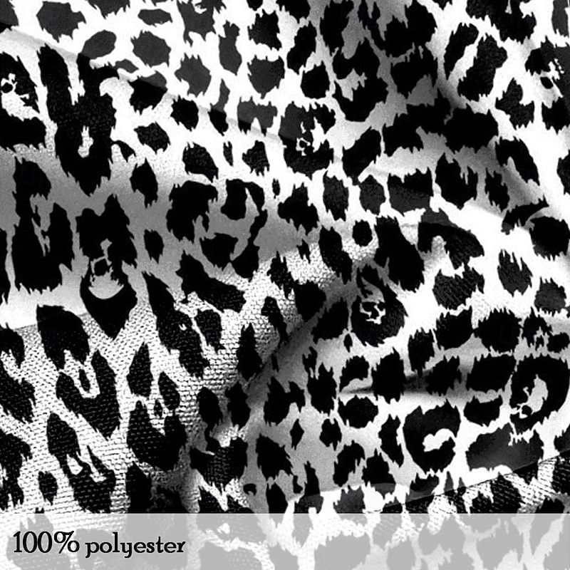 Men's Button Up Shirt Collarless Shirt Long Sleeve Fashion Casual Casual Daily Winter Spring &  Fall Stand Collar Black-white3