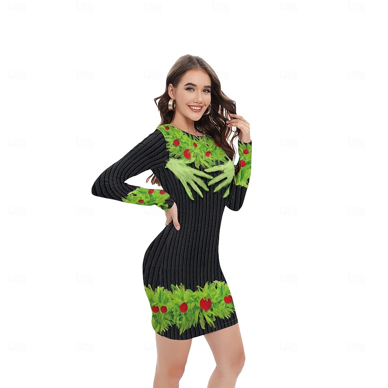 Santa Claus Elf Mrs.Claus Fancy Christmas Dress Women's Christmas Adults Christmas Carnival Masquerade Christmas Party Dress3