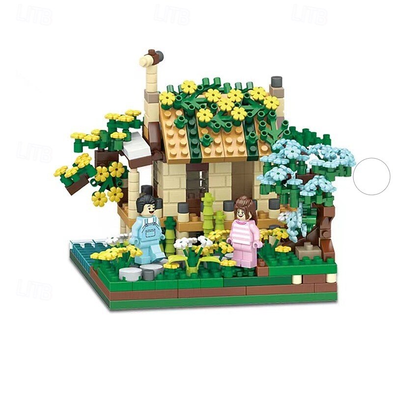 Flower Treehouse Micro Mini Blocks Building Sets for Adults Tree and Plants Christmas Atmosphere Modle Kit Creative DIY Gift for Kids4