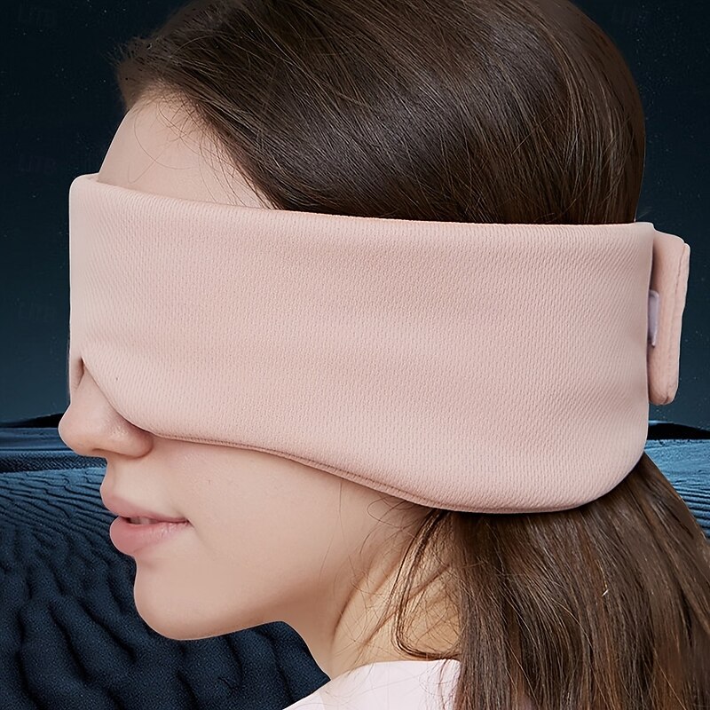 1pc Dual-use Double-sided Eye Mask, Blackout Sleep Eye Mask, Nap Viscose Eye Mask, Soundproof Anti-noise Simple Solid Color4