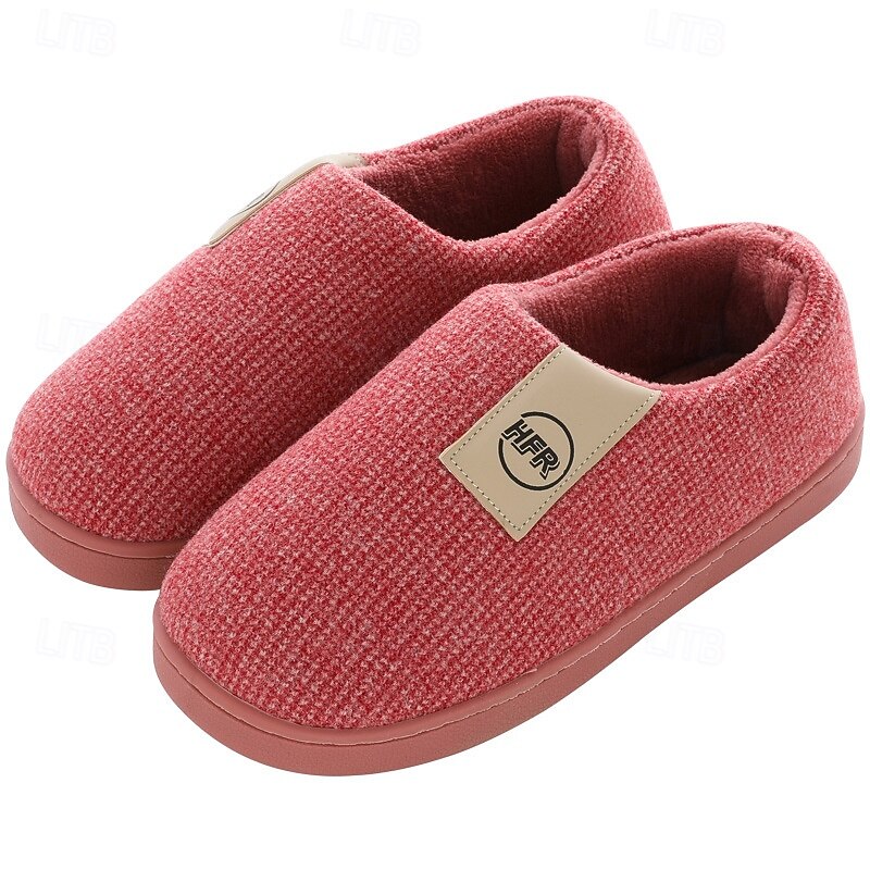 Women's Slippers Simple Indoor and Outdoor Household Warm Slippers Couple Winter Cotton Slippers for Adult Teenager3