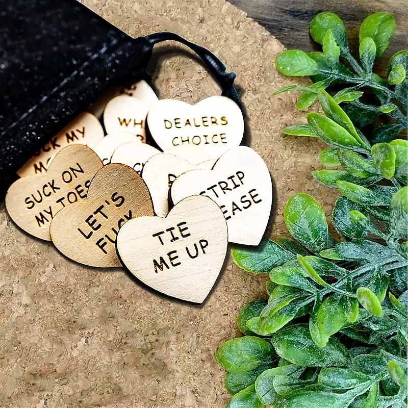 20pcs Funny Tokens Sex Date Night Activity Tokens Funny Wooden Couple Date Night Activity Tokens Romantic Funny Sex Tokens Gift Valentines Ideas Gifts for Couples