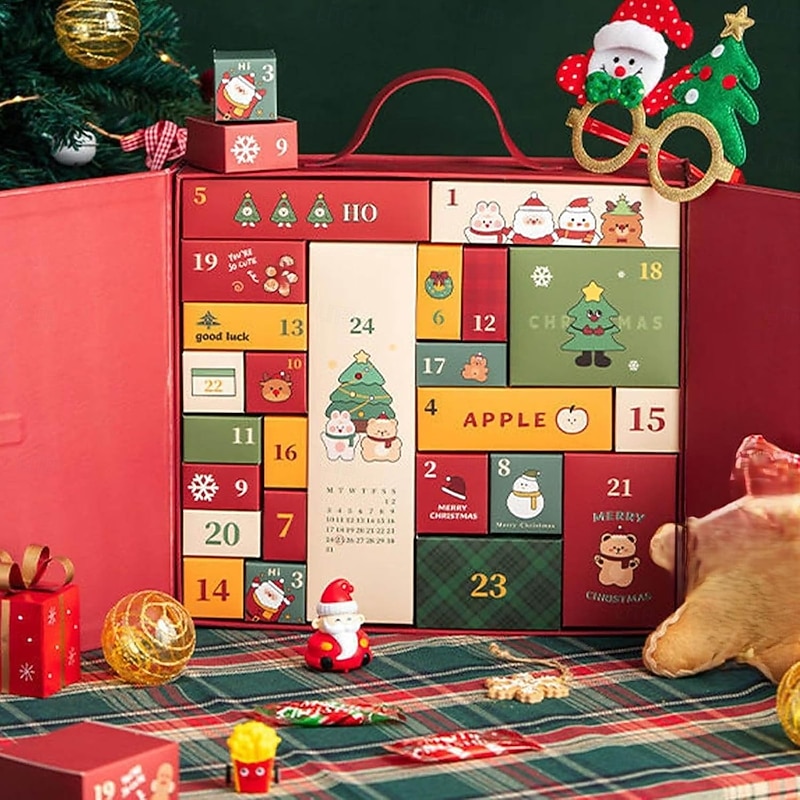 Empty Advent Calendar to Fill Yourself, Advent Calendar Christmas Countdown Calendar 24 Days of Surprises Christmas Xmas Gifts Empty Box for Boys Girls Teens Adults3