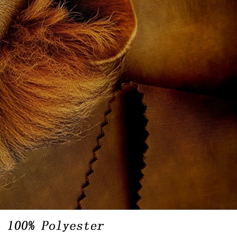 Men's Lion Hoodie Hoodies Sweatshirt Daily Casual Long Sleeve Hooded Vacation Sports Outdoor Streetwear Brown Print Front Pocket Spring &  Fall Designer3