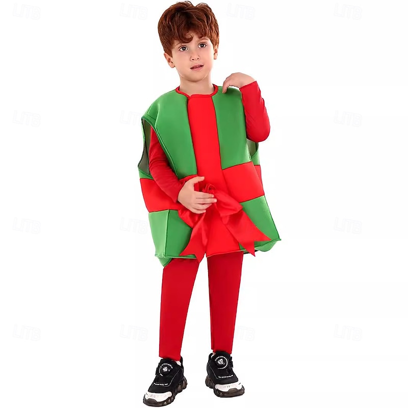 Santa Claus Christmas Gift Christmas Costume Boys' Girls' Cosplay Costume Kid's Christmas Christmas Eve Christmas Party Vest3