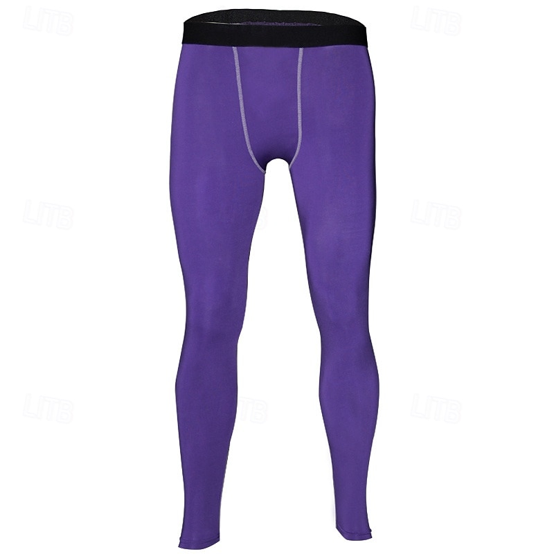 Men's Running Tights Leggings Compression Tights Leggings Patchwork Base Layer Outdoor Sports & Outdoor Athletic Fall Quick Dry Soft Compression Sweat wicking Power Flex Marathon Running Workout4