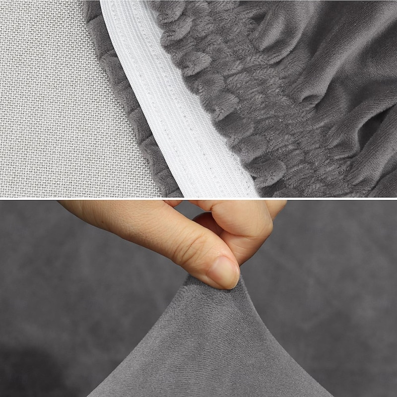 Dining Chair Cover Stretch Velvet Upholstered Side Dining Chair Cover Slipcover Burgundy Red Curved Back Mid Century Accent Dining Chair Covers for Kitchen Living Room4