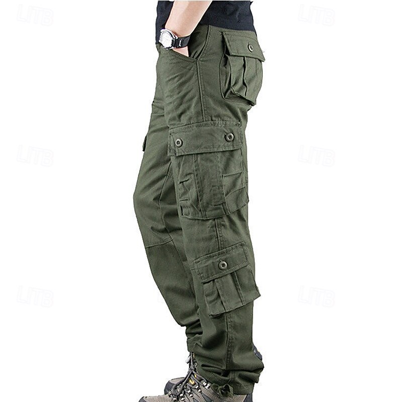 Men's Outdoor Pants Cargo Pants Hiking Pants Trousers Military Camouflage Spring Outdoor Regular Fit Waterproof Quick Dry Breathable Pants / Trousers Forest Green Black+Grey Cotton Hunting Climbing3