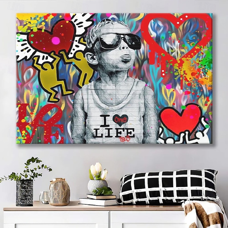 Graffiti Wall Art  Oil Painting handmade Office Decor Dream Big Graffiti painting for Living Room hand painted Wall Art Graffiti Boy painting Wall Art Personalized Gift street art painting