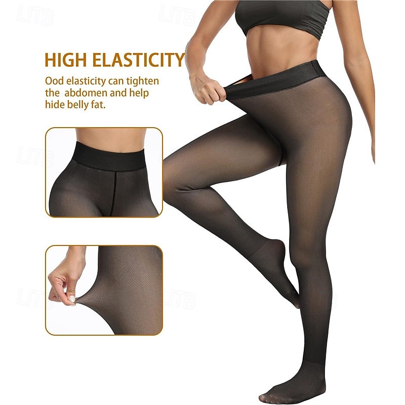 Women's Yoga Pants Fleece Lined Leggings Yoga Leggings Thermal Warm High Waist Gym Workout Tights Solid Color Black Coffee Gray Fleece Fall Winter Sports Activewear Stretchy Slim