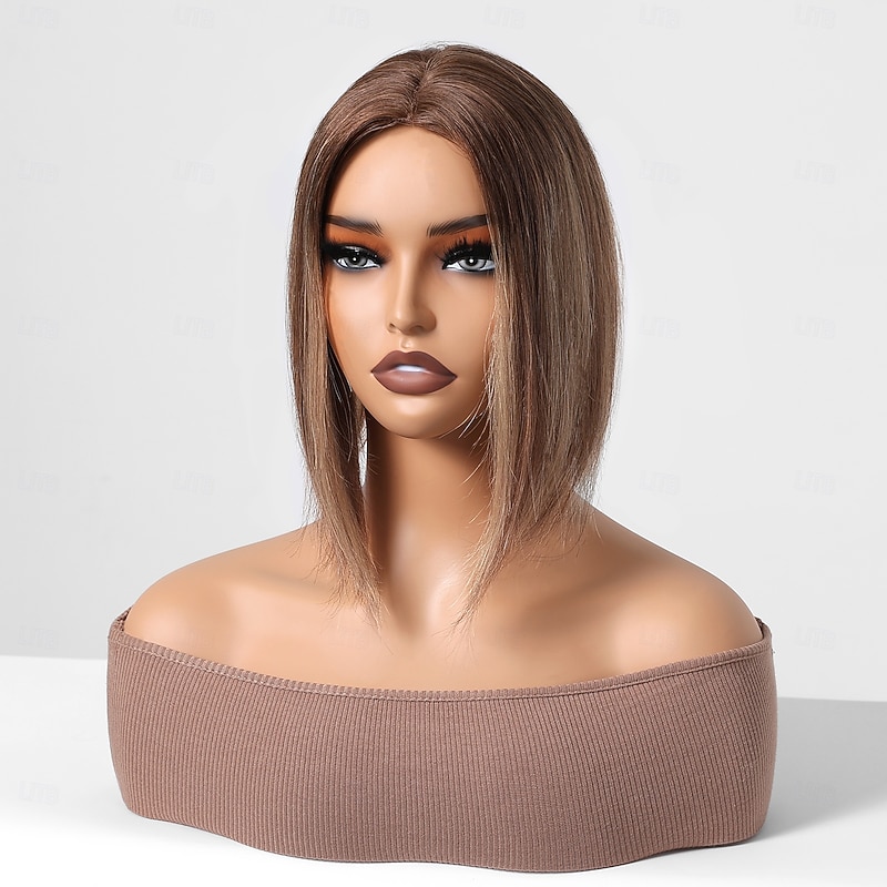 All Human Hair Toupees Straight Full Lace Women / Classic / Easy dressing Party / Party / Evening / Evening Party