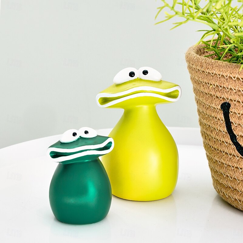 Resin Sculpture of Three Frogs - Sad Big Mouth Frog Statue Decoration, Resin Frog Animal Decoration for Garden and Home.2