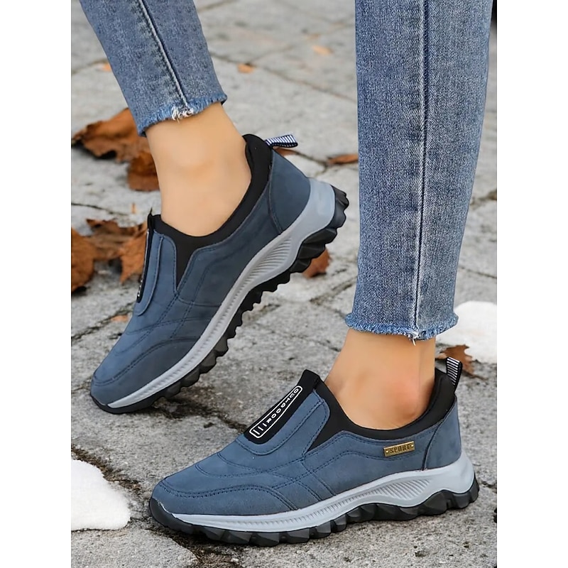 Women's Slip-On Outdoor Hiking Sneakers – Comfortable Breathable Non-Slip Shoes for Walking and Travel