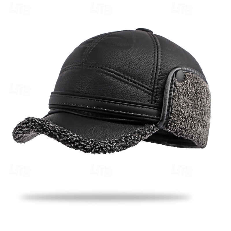 Baseball Cap Thermal Warm Windproof Breathable Winter Autumn / Fall Men's Fishing Activity4