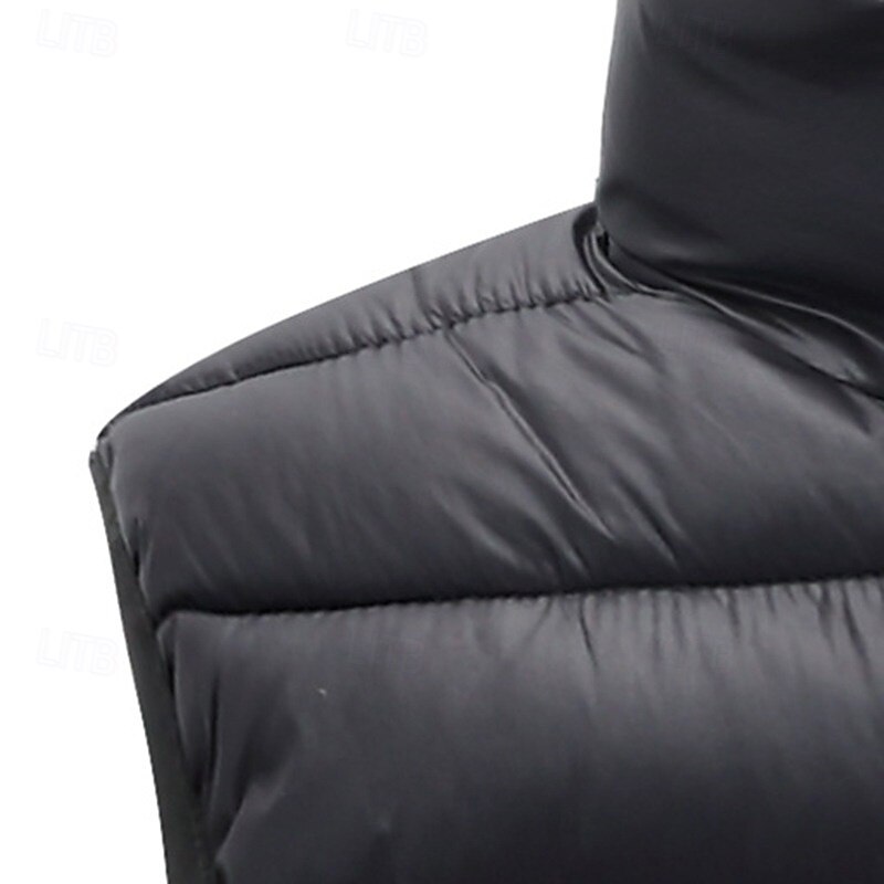 Men's Hiking Vest Padded Hiking Vest Quilted Puffer Vest Sleeveless Vest Outdoor Thermal Warm Breathable Comfortable Winter Pocket Polyester Red Navy Blue Orange Hunting Fishing Climbing3