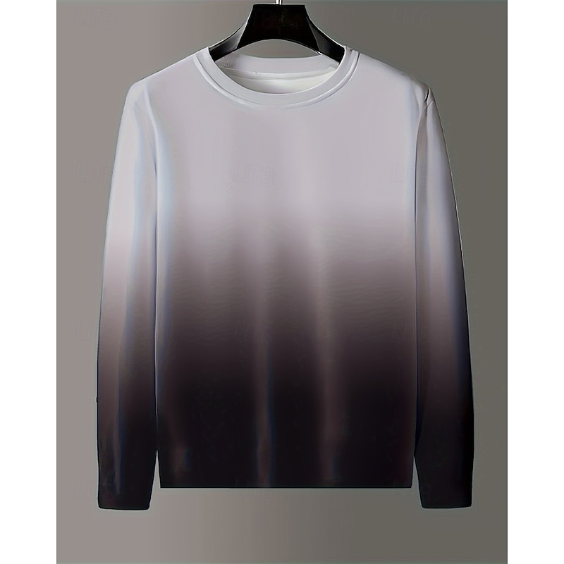 Boys' 3D Color Gradient T shirt Tee Long Sleeve Spring Fall Fashion Basic Kids 4-12 Years Crew Neck Outdoor Casual Daily Regular Fit3