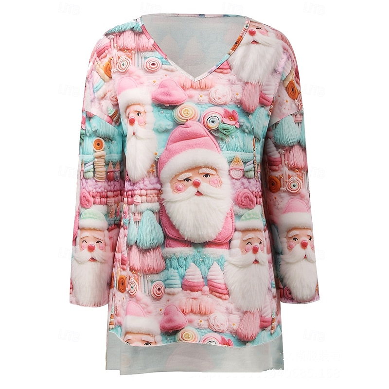 Christmas Santa Claus Hoodie Cartoon Manga Anime 3D Print 3D Graphic For Women's Adults' Christmas Carnival 3D Print Party Casual Daily3