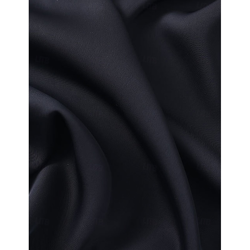 Black and Gold / Sequin Mermaid Formal Evening Gown Elegant Dress Floor Length Long Sleeve V Neck Belt / Sash with Slit4