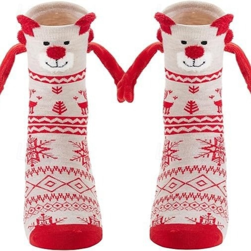 4 PCS Christmas Socks Santa Claus Christmas Gift Idea Women's Christmas New Year Christmas Eve Cute Christmas Socks3