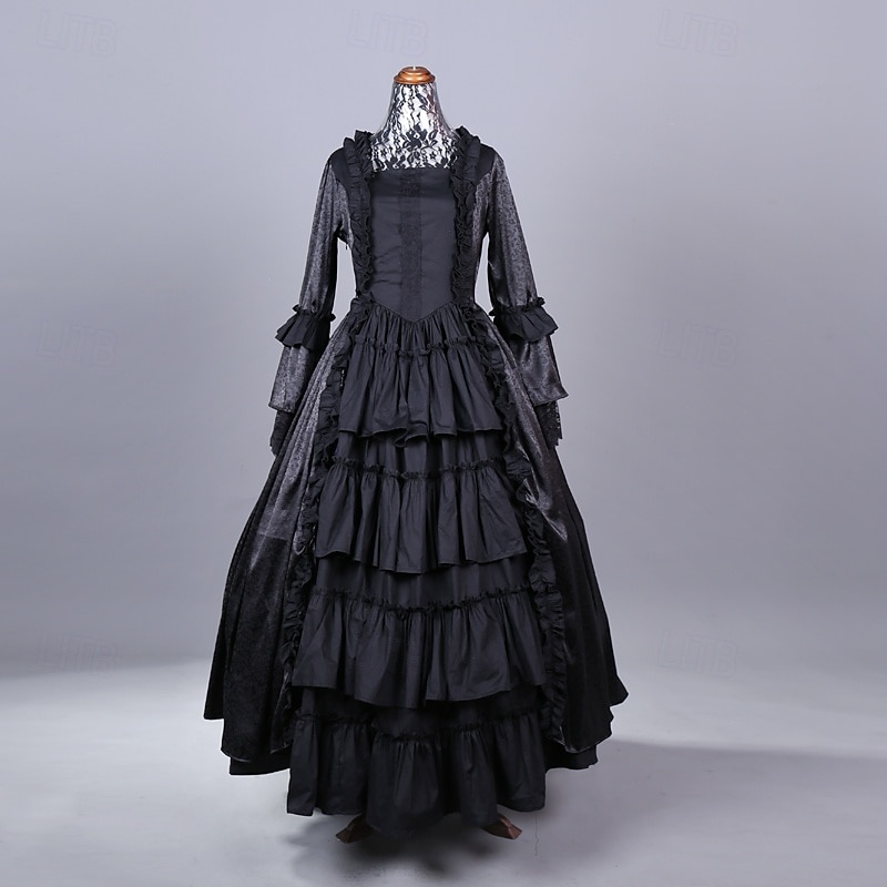 Rococo Victorian Ball Gown Party Costume Masquerade Prom Dress Fancy Dress Women's Masquerade Carnival Party Halloween Adults' Dress