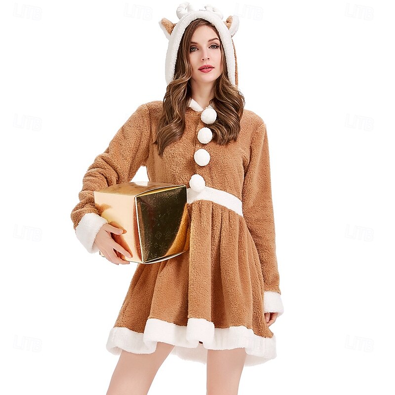 Reindeer Dress Fancy Costume Christmas Costume Women's Cosplay Costume Adults Christmas New Year Christmas Eve Christmas Party Dress