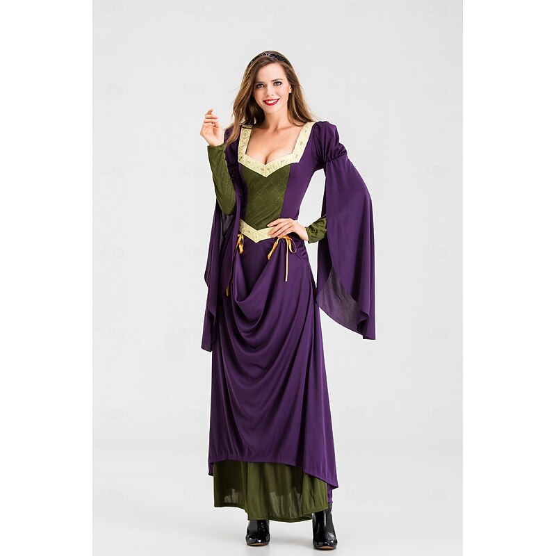Medieval Renaissance Cocktail Dress Prom Dress Lady Fancy Dress Women's Celtic Pirate Royal Masquerade Party Halloween Tea Party Adults' Dress2