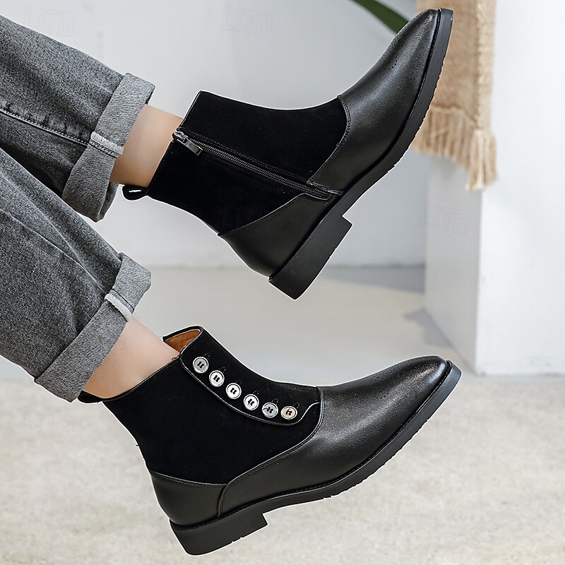 Men's Two-Tone Faux Leather Button Boots – Vintage Victorian Style Ankle Boots for Formal and Casual Occasions 27