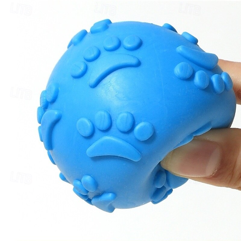 Ball Chew Toy Ball Launchers Interactive Toy Squeak Toy with Pet Friendly Pet Exercise Releasing Pressure Pet Training Teething Rope Toy for Dog Indoor Outdoor Pet Play4