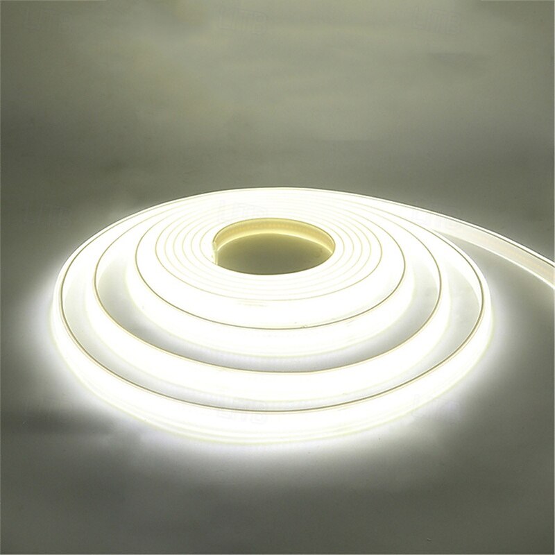 COB LED Strip Lights, 360 LEDs/m Waterproof Outdoor Decor, Flexible High-Brightness Ribbon Light, 3000K/4000K/6000K, 220V2