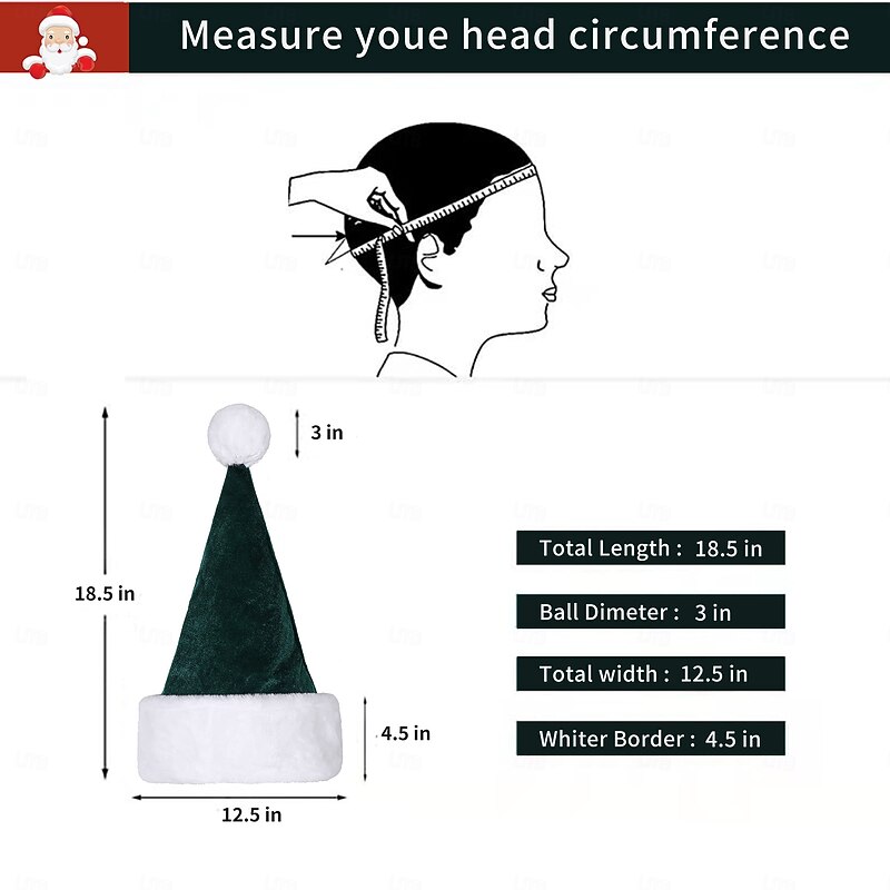 Santa Claus Santa Hat Men's Women's Christmas Funny & Reluctant Novelty Christmas New Year Christmas Eve Hat2