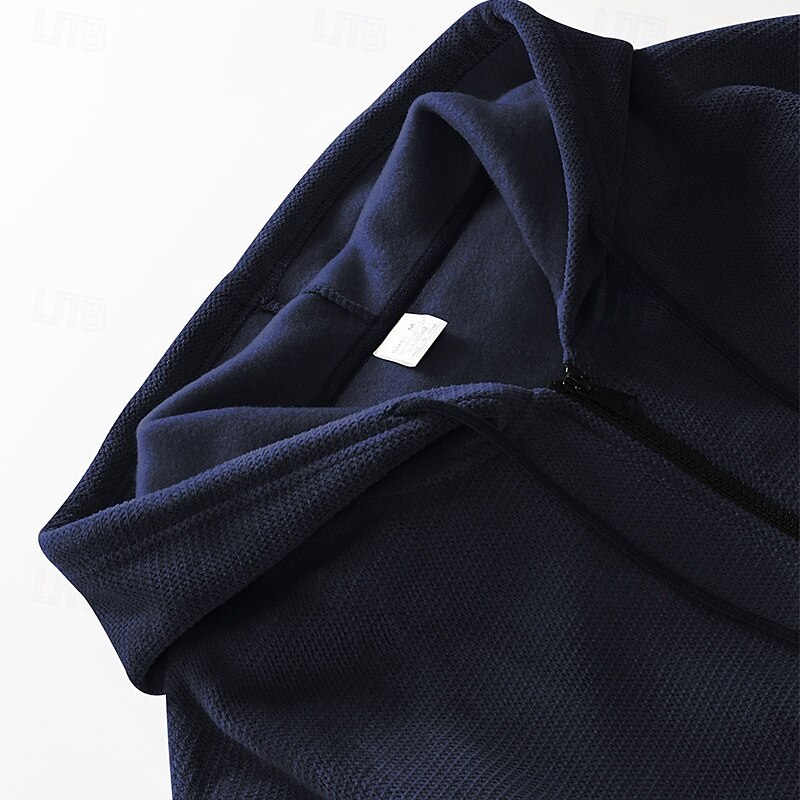 Men's Hoodie Full Zip Hoodie Black Army Green Navy Blue Khaki Hooded Plain Tactical Sports & Outdoor Daily Streetwear Cool Casual Winter Spring &  Fall Clothing Apparel Hoodies Sweatshirts4