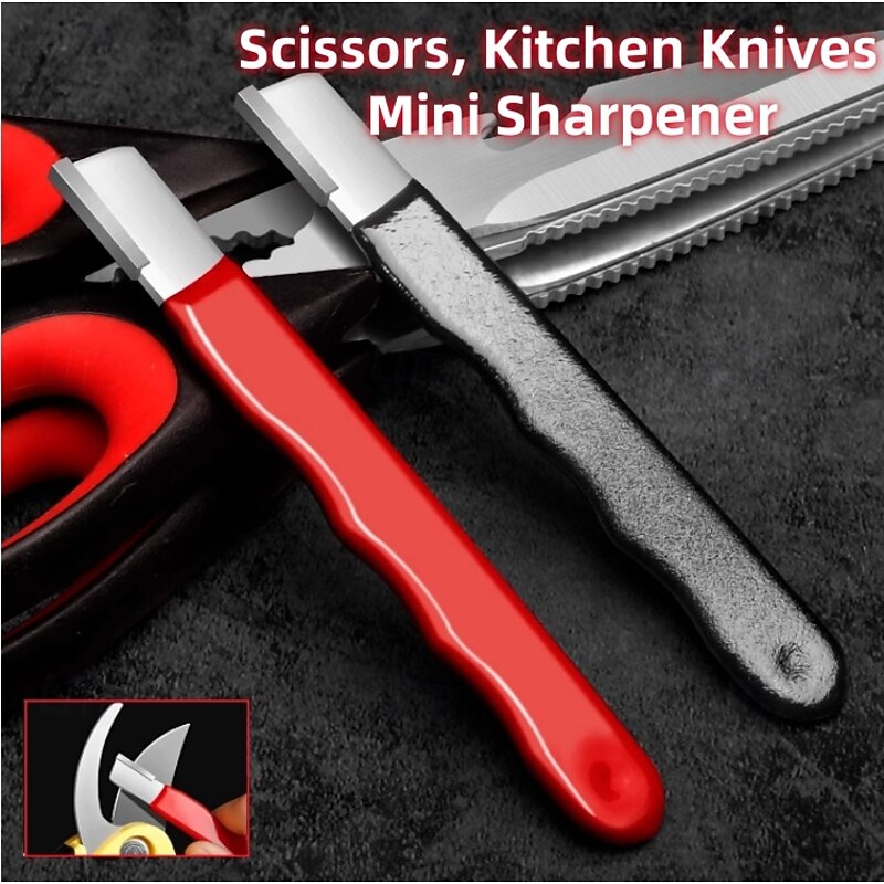 Knife Sharpener Scissors Quick Grinding Scraper Portable Metal Cutting Tool Scissor Pruner Axe Hand Sharpener Trimmer Grinder