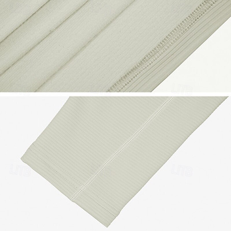 Men's Running T-Shirt Zipper Long Sleeve Zip Top Casual Athleisure Fall Solid Colored Quick Dry Soft Breathable Gym Workout Walking Jogging Sportswear Activewear Black White Khaki2