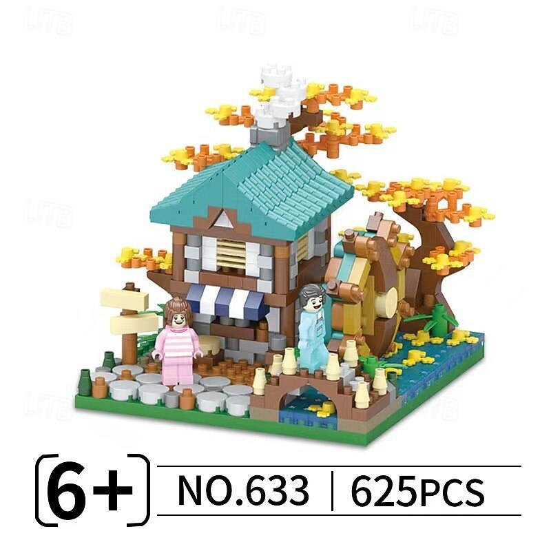 Flower Treehouse Micro Mini Blocks Building Sets for Adults Tree and Plants Christmas Atmosphere Modle Kit Creative DIY Gift for Kids2