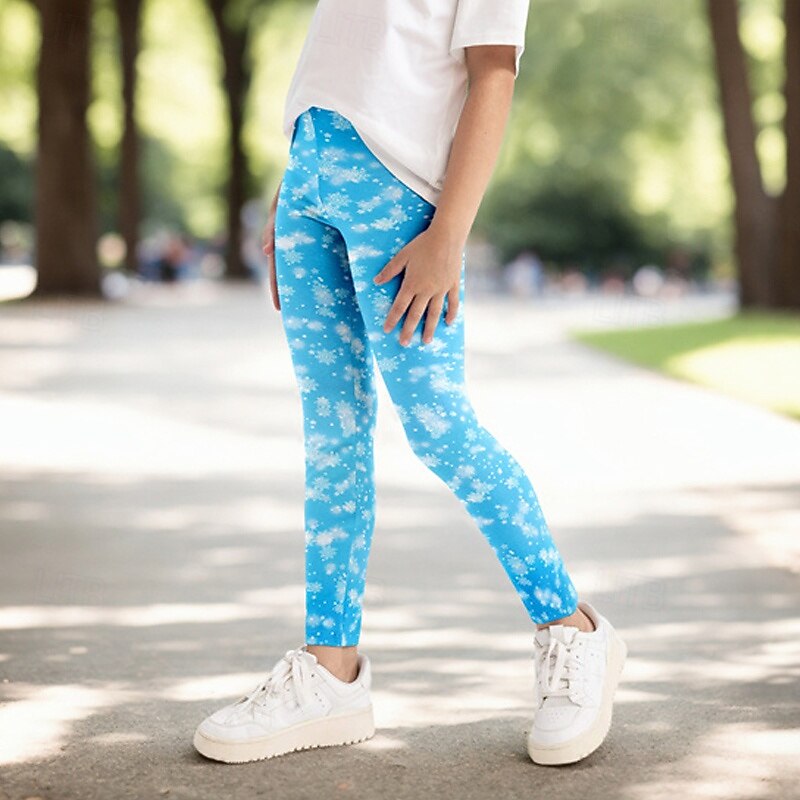 Girls' 3D Cartoon Pants Leggings Spring Fall Active Basic Kids 4 years+ Outdoor Casual Daily Regular Fit4