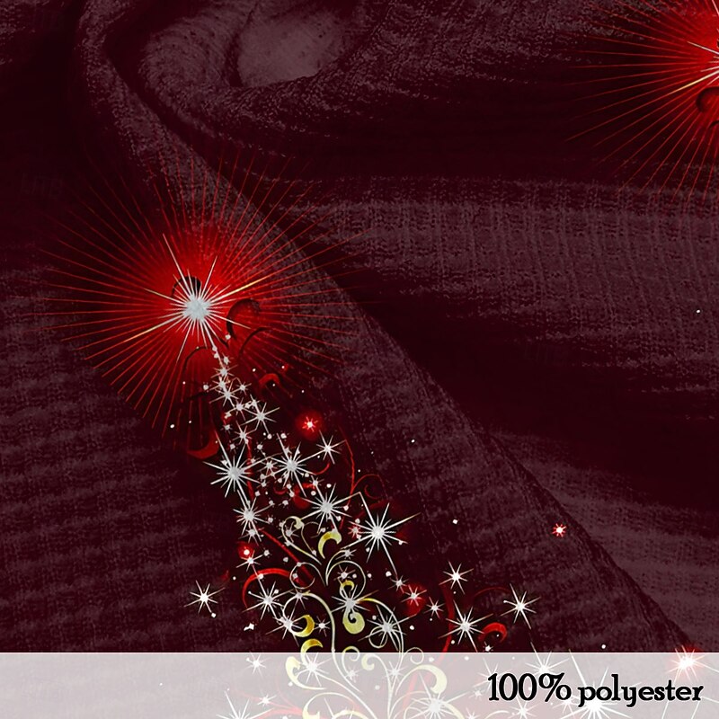 Christmas Men's Christmas Tree Shine Waffle Shirt Henley Shirt Long Sleeve Shirt Long Sleeve T shirt Print Henley Collar Zip Quarter Zip Shirt Fashion Daily Funny Christmas Red Winter Spring &  Fall3