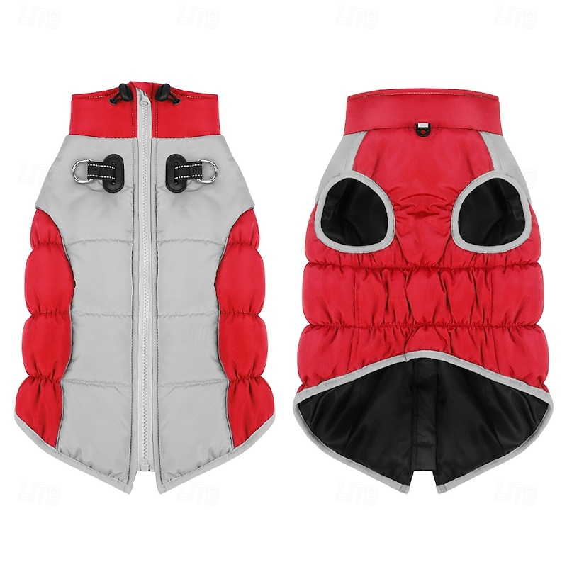 Dog Coat Jacket Puffer Jacket Reflective Waterproof Windproof Warm Outdoor Medium Large2