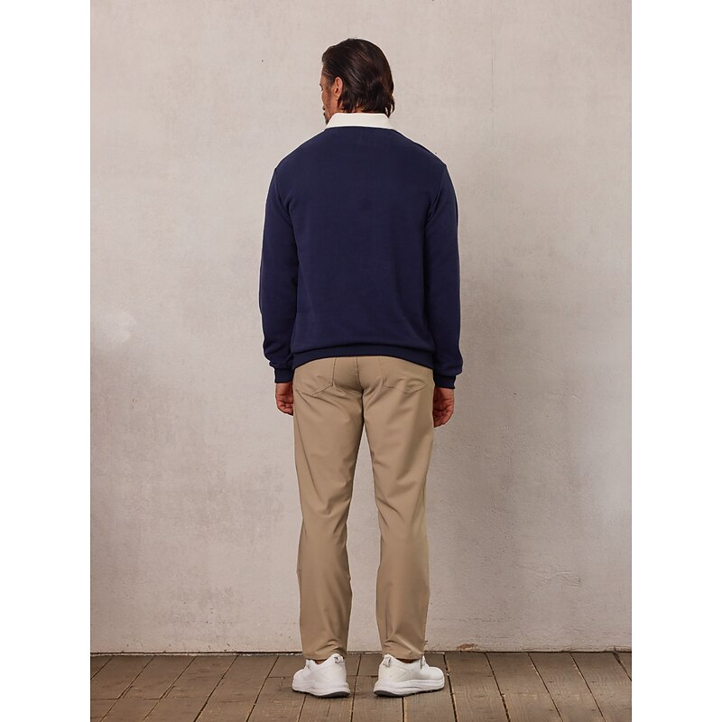 Men's Golf Pullover Sweatshirt Black Navy Blue Dark Grey Long Sleeve Top Golf Attire Clothes Outfits Wear Apparel2