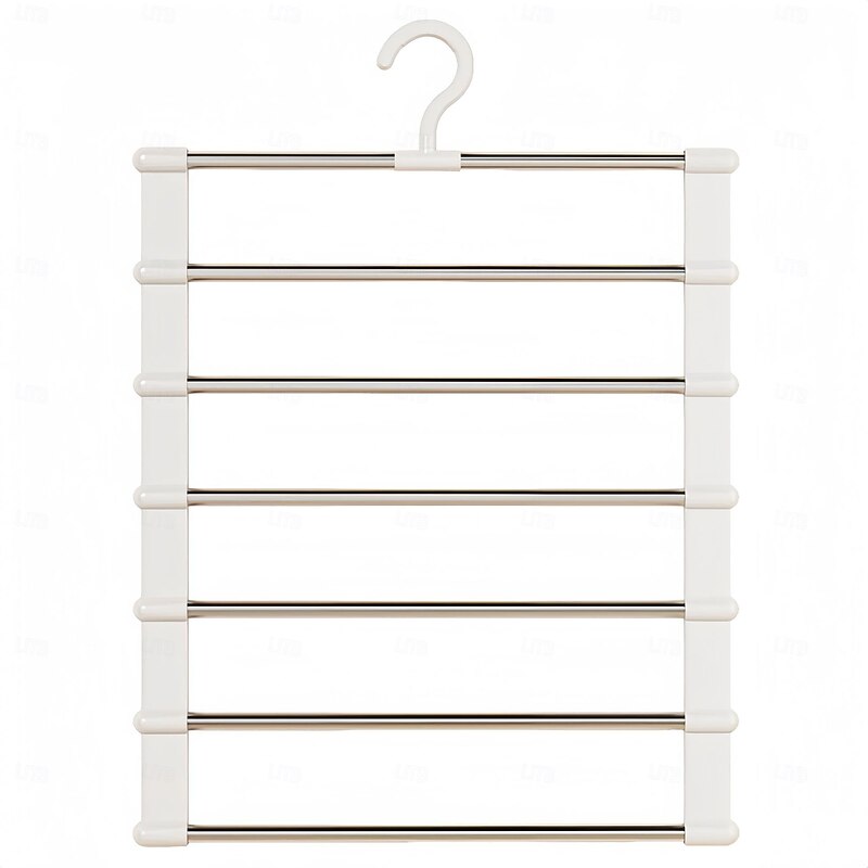 6 Layers Stainless Steel Trouser HangerMagic Foldable Pants Rack for Save Wardrobe SpaceLadder Hangers Storage Organizer4