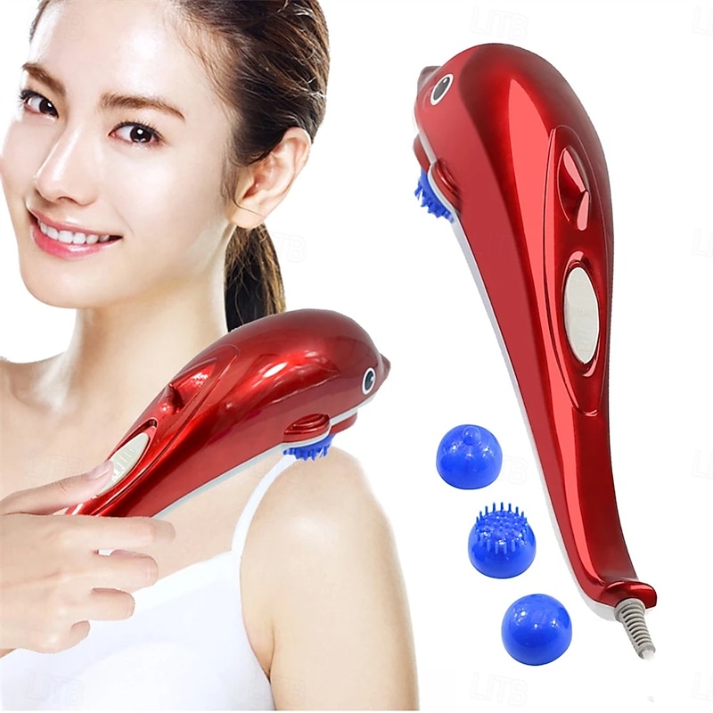 Electric Dolphin Massager Cervical Massage Machine Multifunctional Body Neck Shoulder Waist Massager Home Massage Hammer Back