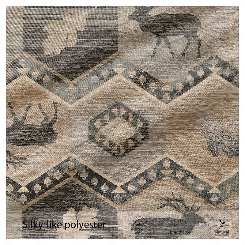 Men's Cowboy Deer Fleece Hoodie Hoodies Fashion Ethnic Long Sleeve Hooded Vacation Sports Outdoor Streetwear Khaki Drawstring Fall Winter Designer4