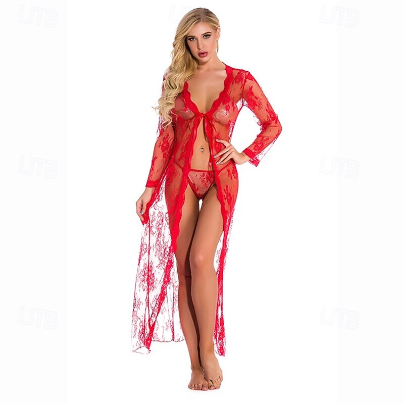Babydoll Lingerie Christmas Pajamas Robe Women's Sexy Adults Christmas New Year Christmas Eve Christmas Party Onesie3