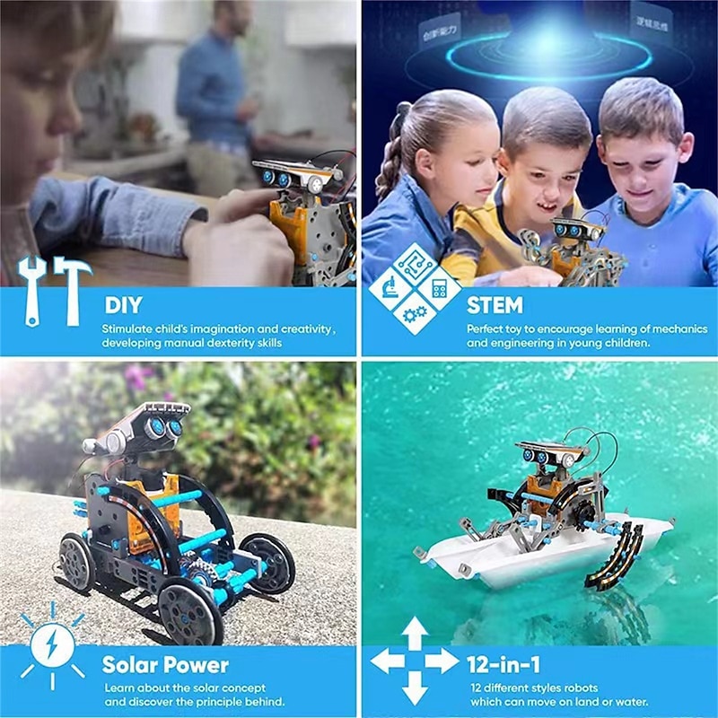 12-in-1 STEM Solar Robot Kit - Educational Building Science Experiment Set, Ideal Birthday Gift for Kids, Boys, Girls​4