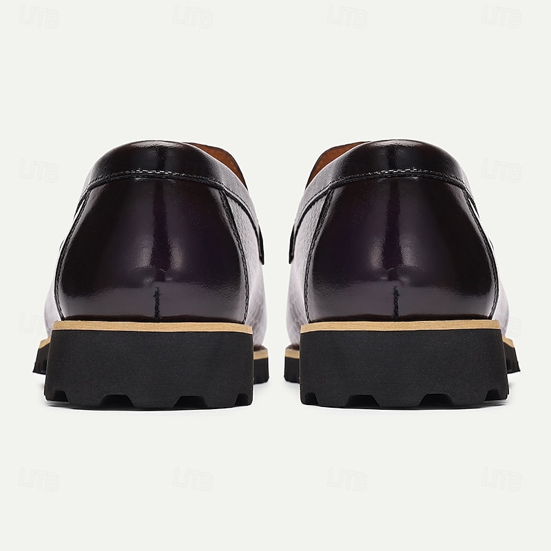 Men's Snakeskin Leather Loafers with Metal Bit Detail - Premium Cowhide Shoes for Formal & Casual Wear4