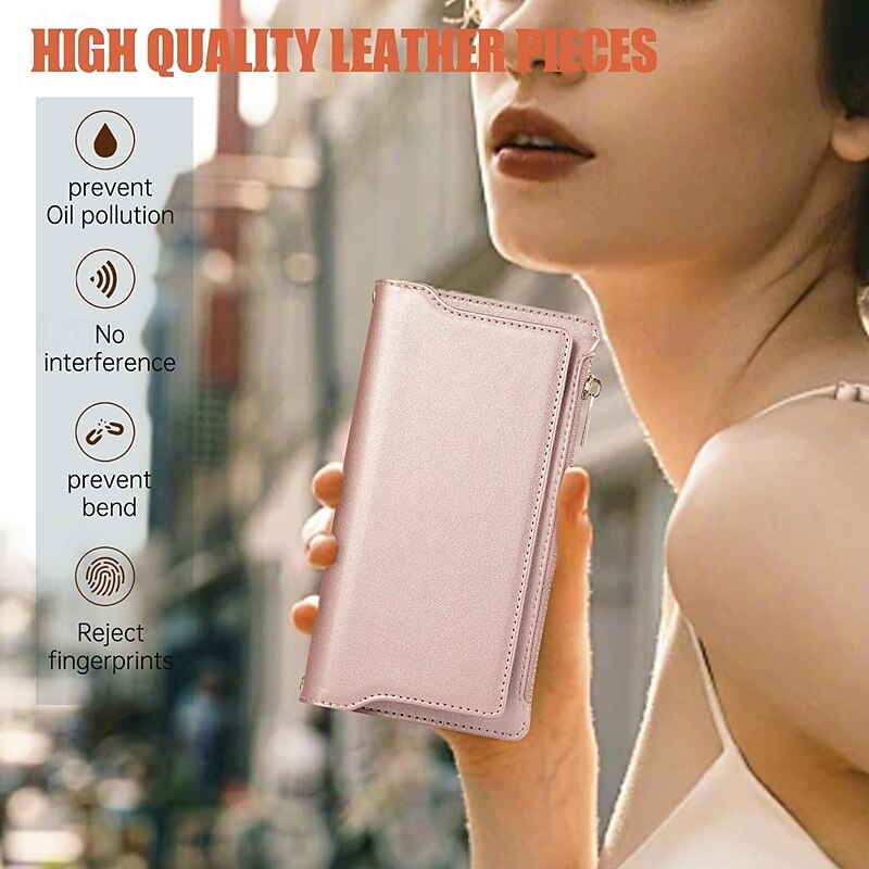 Phone Case For S24 S23 S23 FE S22 S21 Ultra Plus A55 5G A15 A14 A54 A53 Wallet Case with Stand Holder Magnetic with Lanyard Retro TPU PU Leather2