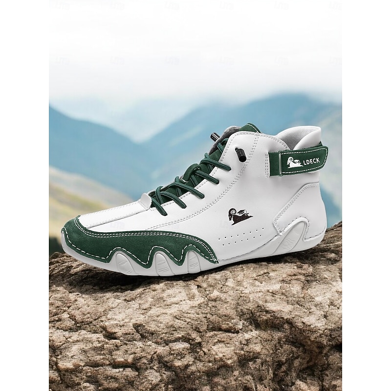 Women's Pink and White High-Top Sneakers - Casual Athletic Shoes with Lace-Up Closure and Velcro Strap, Perfect for Sporty and Everyday Wear3