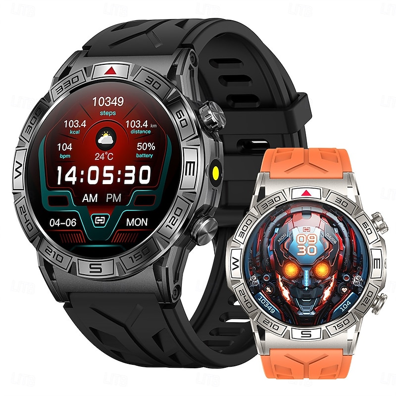 KC86 Smart Watch 1.43 AMOLED Screen 1ATM Waterproof Compass Altitude Barometer LED Flashlight Sports Watch