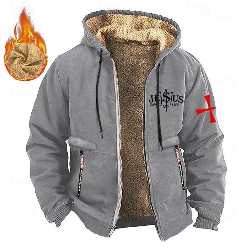 Men's Jesus Cowboy Sweatshirt Long Sleeve Sweatshirts  Hooded Vintage Western Style Sports & Outdoor Vacation Fall & Winter Black Brown Green Clothing Apparel Designer Graphic Print S M L XL XXL XXXL4