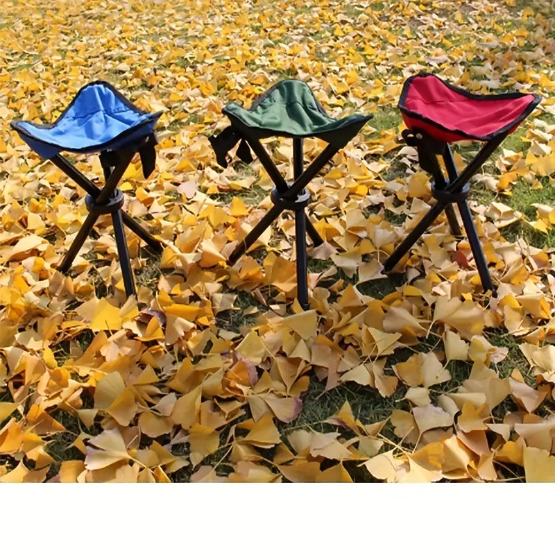 Outdoor Folding Triangular Stool Fishing Chairs Camping Multifunction Small Benches Foldable Stools Household Daily Storage3