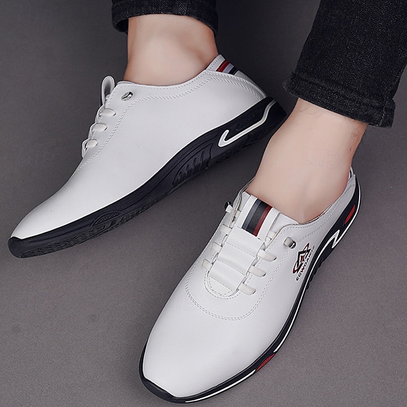Men's White Slip-On Sports Sneakers – Lightweight Athletic Shoes for Casual and Active Wear, Comfortable and Stylish Design3